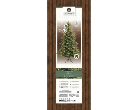 Everlands kunstkerstboom Geneva fir LED 600 lampjes - 225cm - afbeelding 2