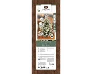 Everlands kunstkerstboom Grandis fir snowy micro LED 400 lampjes - 180cm - afbeelding 2