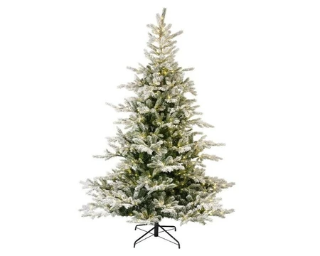 Everlands kunstkerstboom Grandis fir snowy micro LED 400 lampjes - 180cm - afbeelding 1