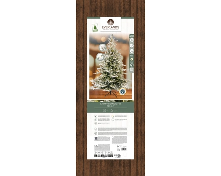 Everlands kunstkerstboom Grandis fir snowy micro LED 550 lampjes - 210cm - afbeelding 2