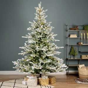 Everlands kunstkerstboom Grandis fir snowy micro LED 550 lampjes - 210cm - afbeelding 5