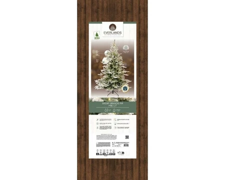 Everlands kunstkerstboom Grandis fir snowy micro LED 550 lampjes - 210cm - afbeelding 2