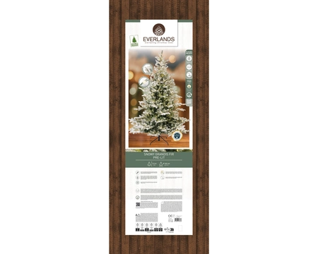 Everlands kunstkerstboom Grandis fir snowy micro LED 700 lampjes - 240cm - afbeelding 2