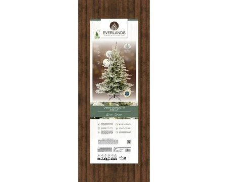 Everlands kunstkerstboom Grandis fir snowy micro LED 700 lampjes - 240cm - afbeelding 2