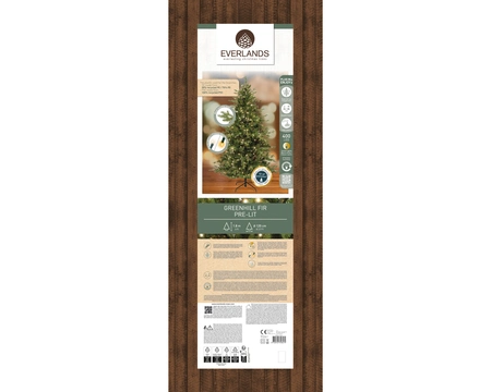 Everlands kunstkerstboom Greenhill fir LED 400 lampjes - 180cm - afbeelding 2