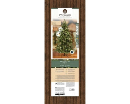 Everlands kunstkerstboom Greenhill fir LED 500 lampjes - 210cm - afbeelding 2