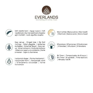 Everlands kunstkerstboom Imperial boom LED 260 lampjes - 180cm - afbeelding 7