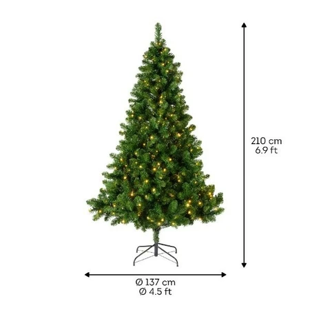 Everlands kunstkerstboom Imperial boom LED 380 lampjes - 210cm - afbeelding 6