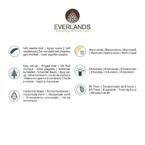 Everlands kunstkerstboom Imperial boom LED 460 lampjes - 240cm - afbeelding 7