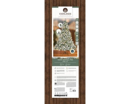 Everlands kunstkerstboom Imperial pine snowy LED 380 lampjes - 210cm - afbeelding 2