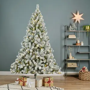 Everlands kunstkerstboom Imperial pine snowy LED 460 lampjes - 240cm - afbeelding 5