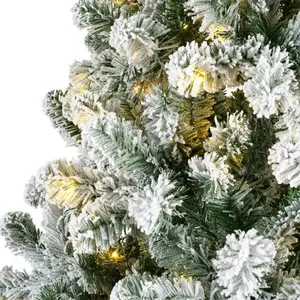 Everlands kunstkerstboom Imperial pine snowy LED 460 lampjes - 240cm - afbeelding 6