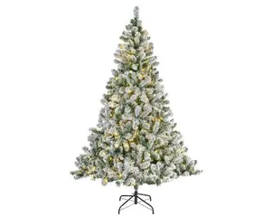 Everlands kunstkerstboom Imperial pine snowy LED 460 lampjes - 240cm - afbeelding 1