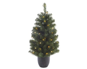 Everlands kunstkerstboom Imperial potted tree LED 50 lampjes - 90cm - afbeelding 1