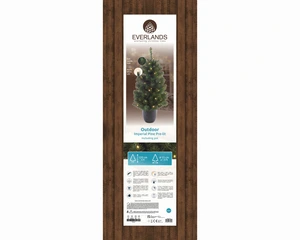 Everlands kunstkerstboom Imperial potted tree LED 80 lampjes - 120cm - afbeelding 4