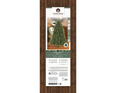 Everlands kunstkerstboom Malmo spruce LED 320 lampjes - 180cm - afbeelding 2