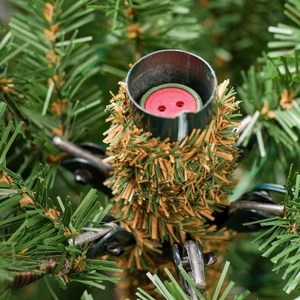 Everlands kunstkerstboom Nordmann fir micro LED 1200 lampjes - 240cm - afbeelding 8