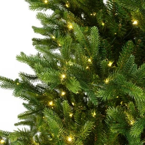 Everlands kunstkerstboom Nordmann fir micro LED 1200 lampjes - 240cm - afbeelding 9