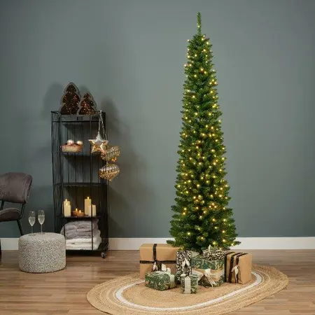 Everlands kunstkerstboom Pencil Pine LED 200 lampjes - 180cm - afbeelding 5