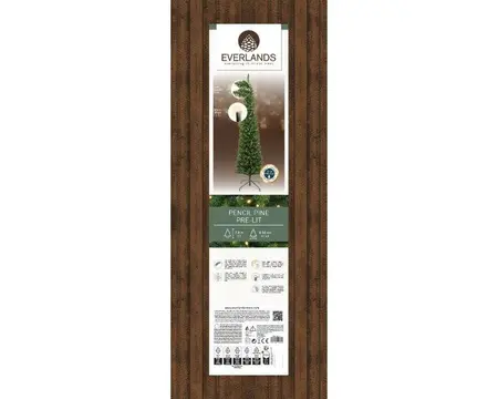 Everlands kunstkerstboom Pencil Pine LED 200 lampjes - 180cm - afbeelding 2