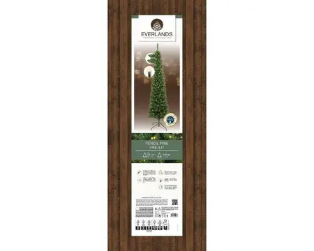 Everlands kunstkerstboom Pencil Pine LED 280 lampjes - 210cm - afbeelding 2
