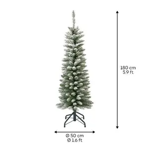 Everlands kunstkerstboom Pencil pine snowy - 180cm - afbeelding 6