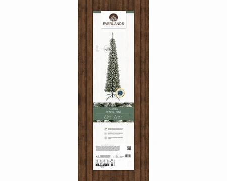 Everlands kunstkerstboom Pencil pine snowy - 240cm - afbeelding 2