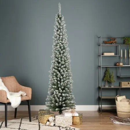 Everlands kunstkerstboom Pencil pine snowy - 240cm - afbeelding 5