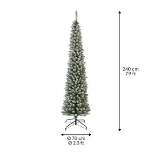 Everlands kunstkerstboom Pencil pine snowy - 240cm - afbeelding 6