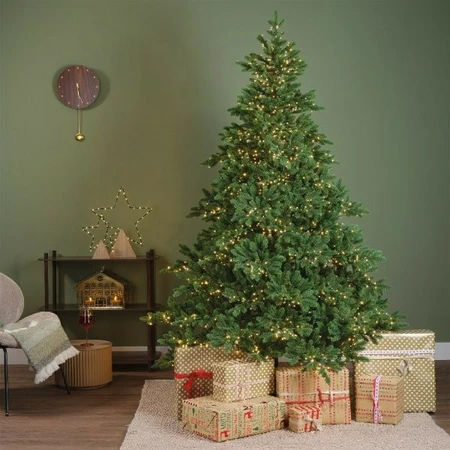 Everlands kunstkerstboom Rossland fir LED 2500 lampjes - 210cm - afbeelding 5