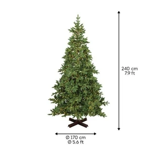 Everlands kunstkerstboom Rossland fir LED 3800 lampjes - 240cm - afbeelding 6