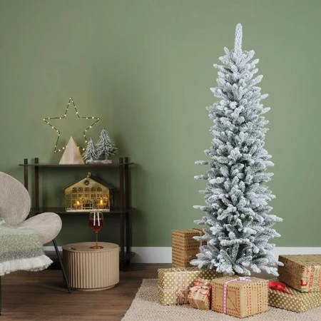 Everlands kunstkerstboom Slim fir snowy - 150cm - afbeelding 5