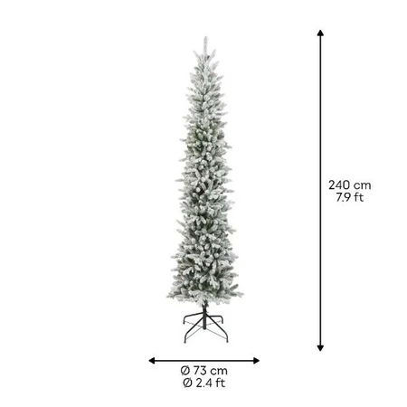 Everlands kunstkerstboom Slim fir snowy - 240cm - afbeelding 6