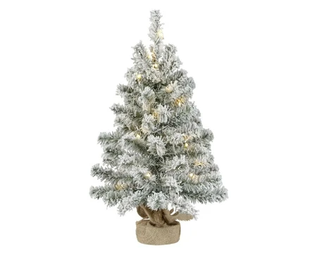 Everlands mini kerstboom Imperial snowy BO LED - 60cm - afbeelding 1