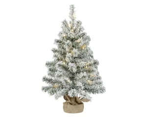 Everlands mini kerstboom Imperial snowy BO LED - 60cm - afbeelding 1