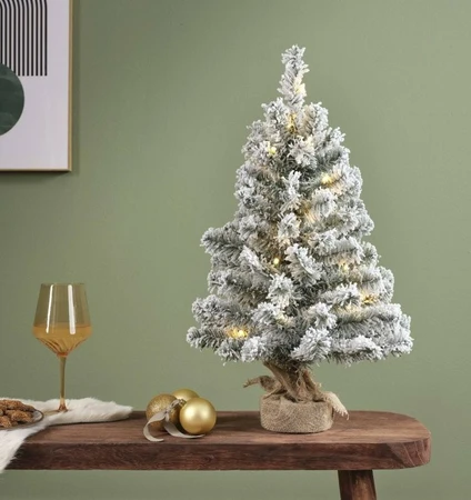 Everlands mini kerstboom Imperial snowy BO LED - 90cm - afbeelding 3