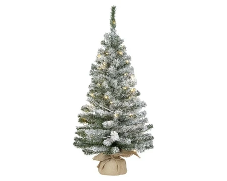 Everlands mini kerstboom Imperial snowy BO LED - 90cm - afbeelding 1