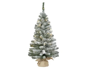 Everlands mini kerstboom Imperial snowy BO LED - 90cm - afbeelding 1