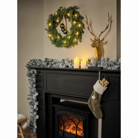 Everlands guirlande Imperial snowy LED - 270cm - afbeelding 3