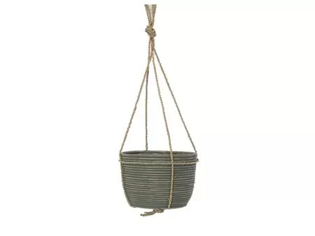 van der Leeden Hangend Pot streep groen - d20 x h19 cm