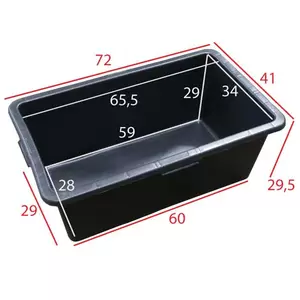 Kuip rechthoek 65 liter - afbeelding 2