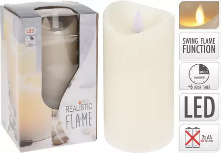 Led kaars dans vlam wax