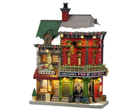 Lemax King's Corner Pub - battery operated