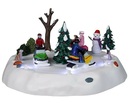 Lemax Snowmobile fun - battery operated