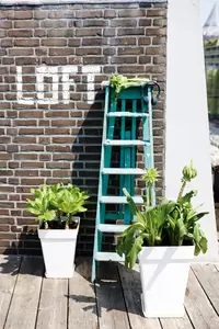Loft urban vierkant hoog 37 cm wit