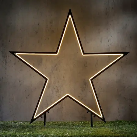 Luca Lighting Neon tuinsteker ster zwart - H102