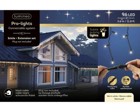 Lumineo LED icicle L360h60cm96L - afbeelding 2