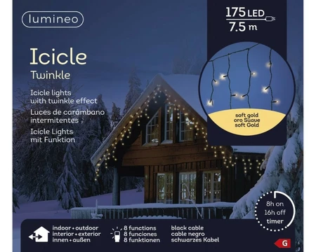 Lumineo LED icicle L750cm-175L - afbeelding 6