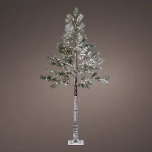 Lumineo LED tree pvc snowy pine steady 96L