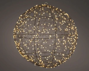 Lumineo Micro LED ball metal flashing classic warm - d28cm